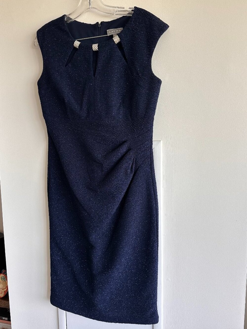 Laura Navy Sparkle Cocktail Dress Size 8